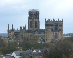 Durham Cathedral from train